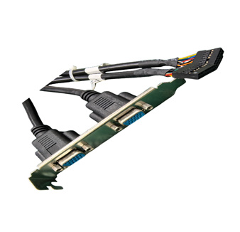 Professional Dual-Port VGA to Dupont 2×8P Bracket Cable