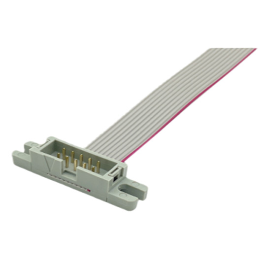 Professional IDC BOX Connector with Mounting Holes and Flat Cable Assembly