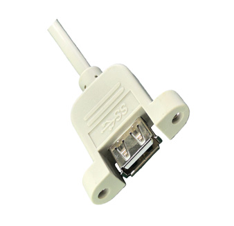 Professional panel mount USB 2.0 Type-A female extension cable